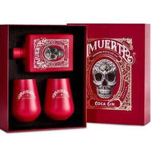 Amuerte Geschenkset Red Gin 70cl mit 2 Gläsern