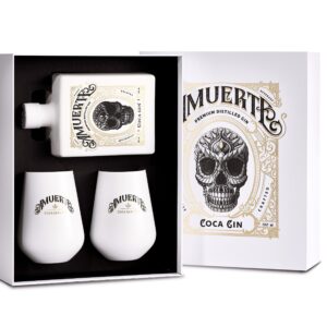 Amuerte Geschenkset White Gin 70cl mit 2 Gläsern